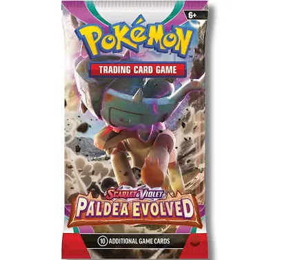 Pokémon Scarlet & Violet Paldea Evolved sealed booster pack artwork