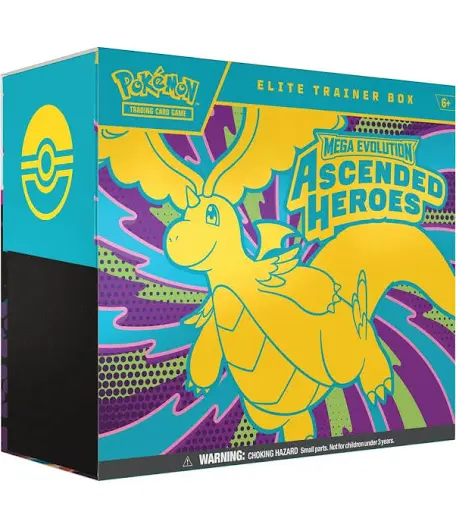 Pokémon Mega Evolution Ascended Heroes standard Elite Trainer Box sealed product