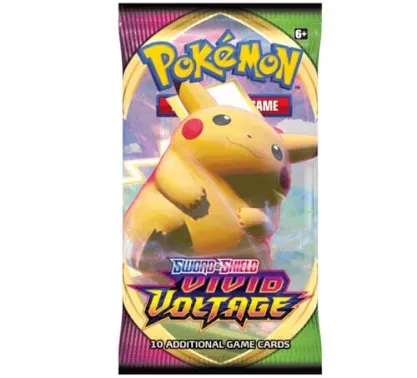 Pokémon Sword & Shield Vivid Voltage sealed booster pack Pikachu artwork
