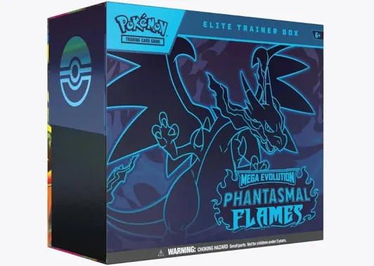 Pokémon Mega Evolution Phantasmal Flames standard Elite Trainer Box sealed product
