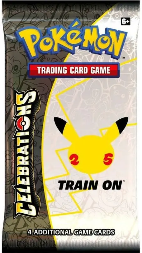 Pokémon 25th Anniversary Celebrations sealed booster pack Pikachu artwork