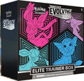 Evolving Skies standard Elite Trainer Box featuring Sylveon Espeon Glaceon and Vaporeon