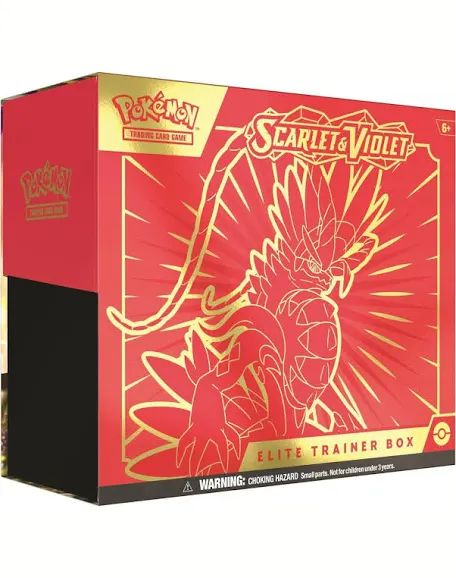 Scarlet and Violet Koraidon standard Elite Trainer Box user-provided image